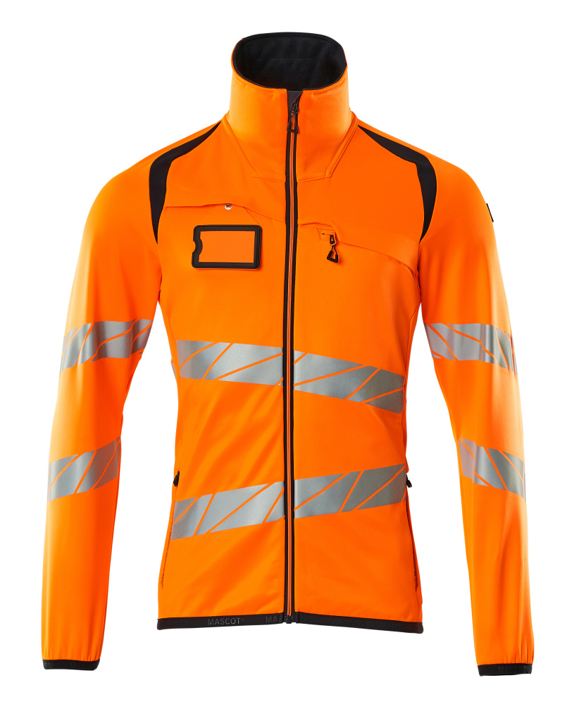 Fleecejacke ACCELERATE SAFE Hi-vis Orange/Schwarzblau L