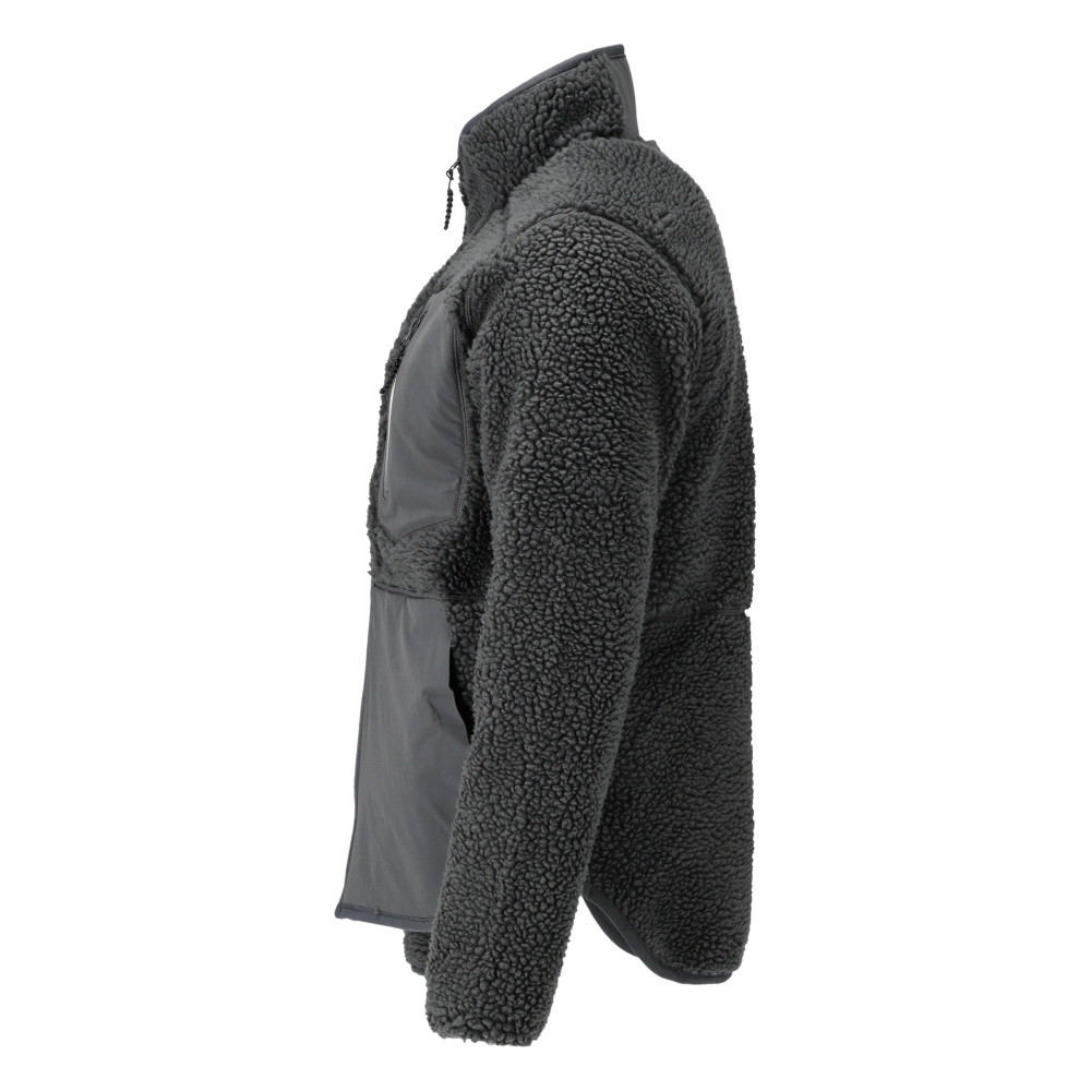 Faserpelz Jacke mit Reißverschluss CUSTOMIZED Anthrazitgrau XL