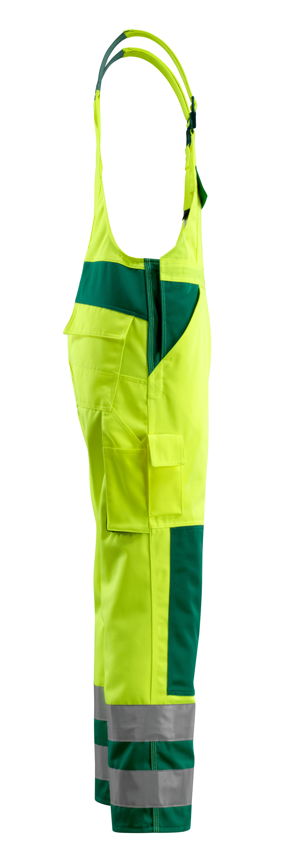 Latzhose mit Knietaschen SAFE COMPETE Hi-vis Gelb/Grün 82C46
