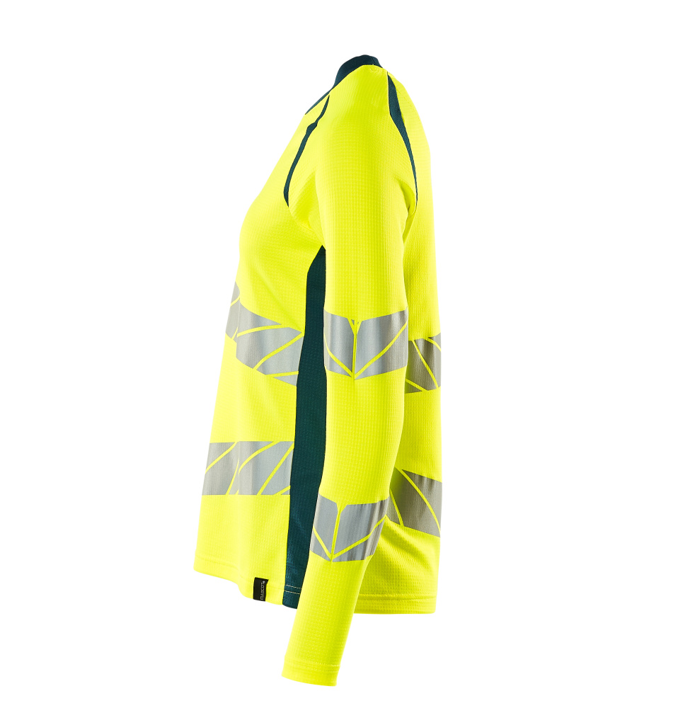 Damen-Passform Langarmshirt ACCELERATE SAFE Hi-vis Gelb/Dunkelpetroleum 3XLONE