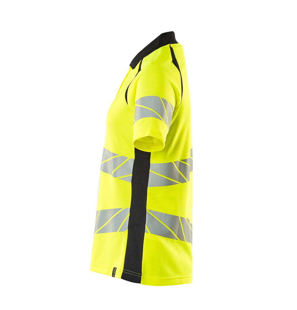 Damen-Passform Polo-Shirt ACCELERATE SAFE Hi-vis Gelb/Schwarzblau L  ONE