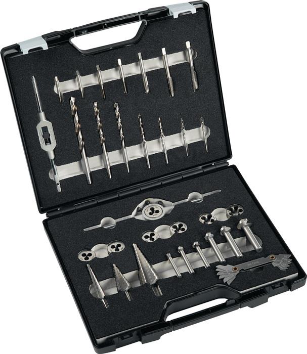 Metallbearbeitungssatz M3-M12 33-teilig HSS Kunststoffkoffer PROMAT