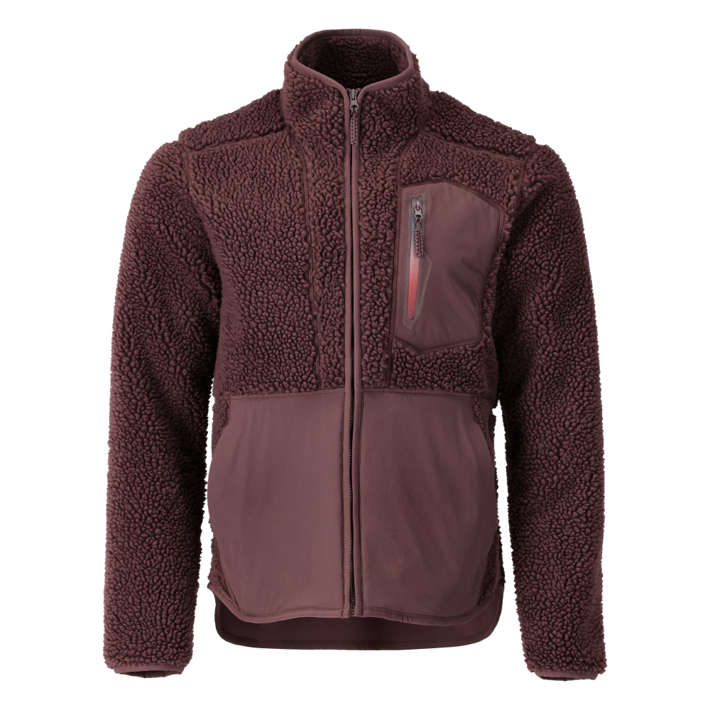 Faserpelz Jacke mit Reißverschluss CUSTOMIZED Bordeaux 3XL