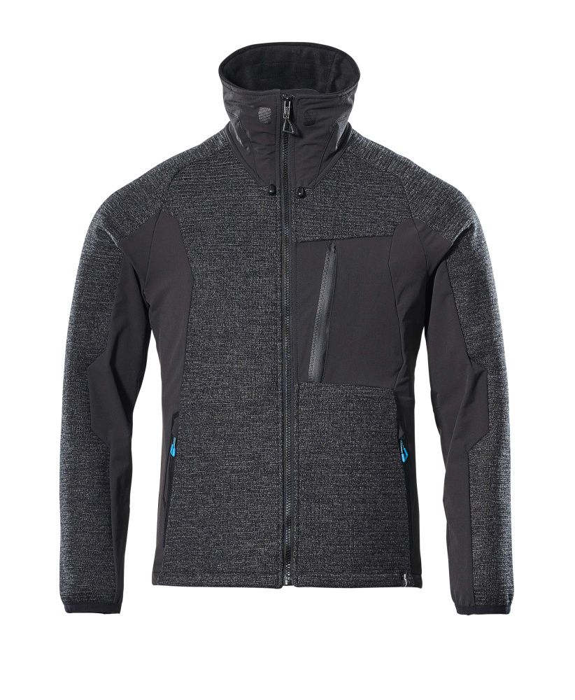 Strickjacke mit Reißverschluss ADVANCED Schwarz M