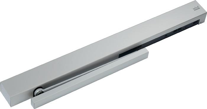 Freilauf-Gleitschienentürschließer TS 99 FLR Kopfmontage Bandseite silber EN 2-5 DORMAKABA