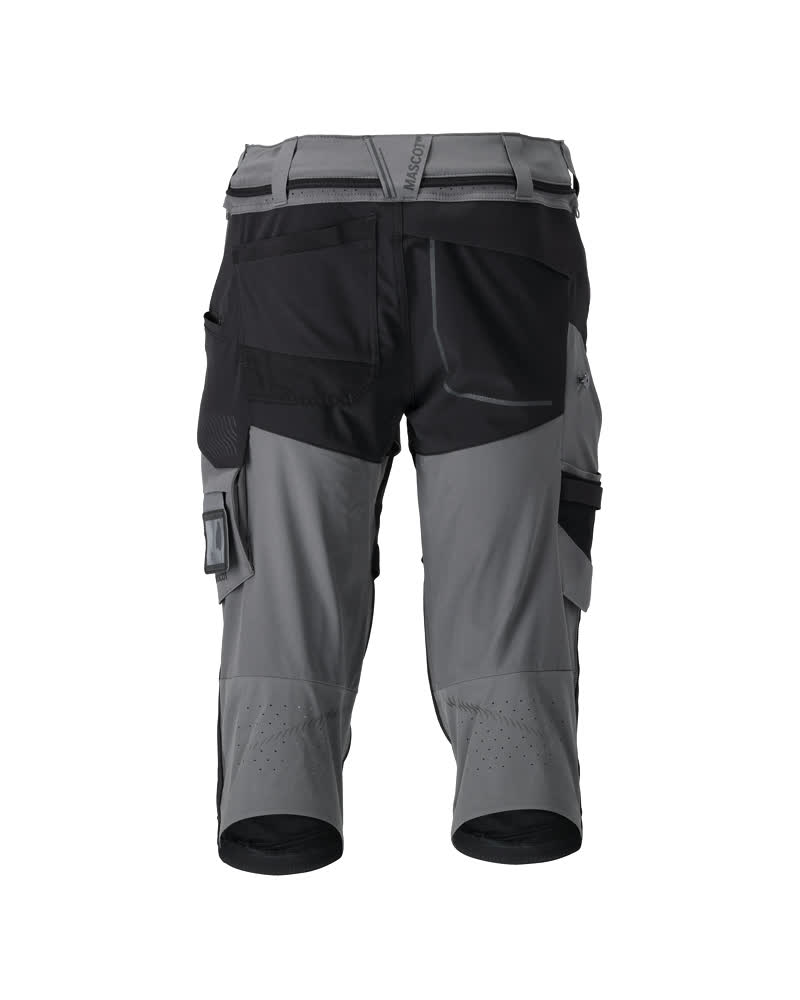 Dreiviertel-Hose mit Knietaschen CUSTOMIZED Anthrazitgrau/Schwarz C64