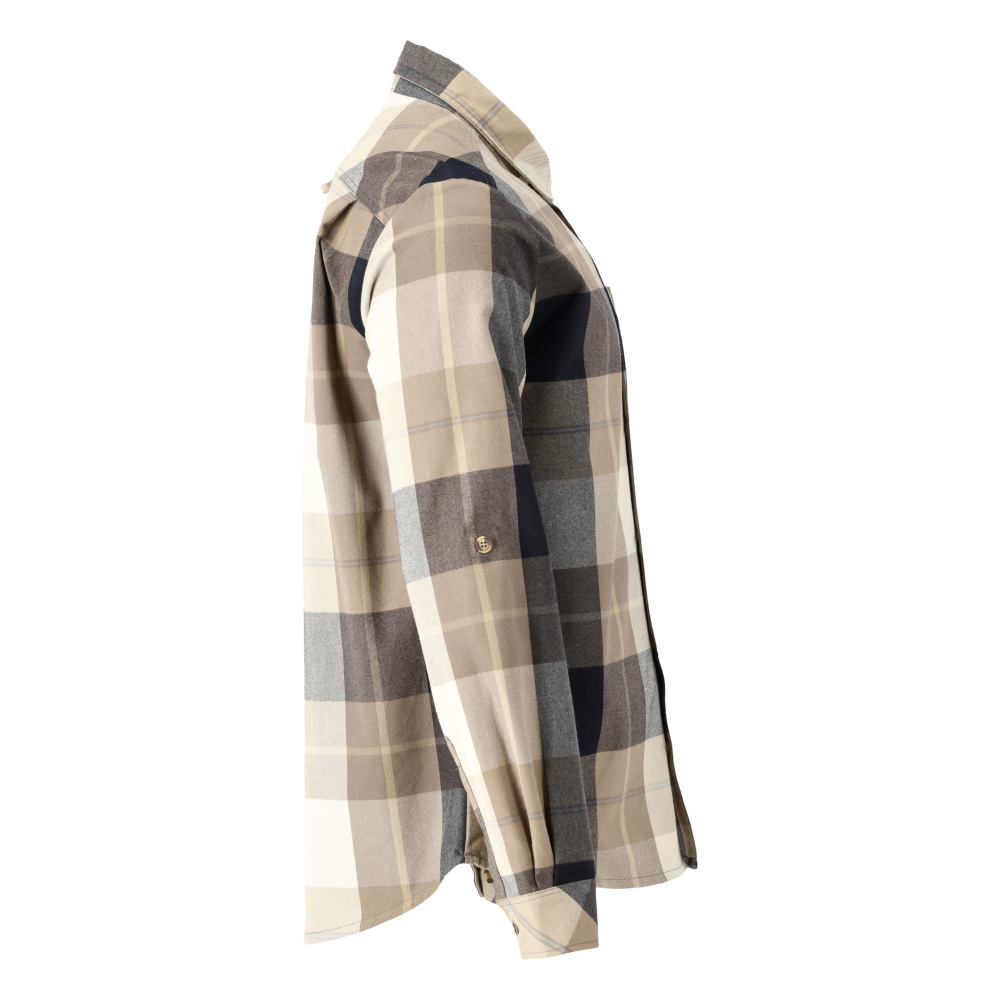 Hemd CUSTOMIZED Dunkel Sandbeige-kariert 3XL