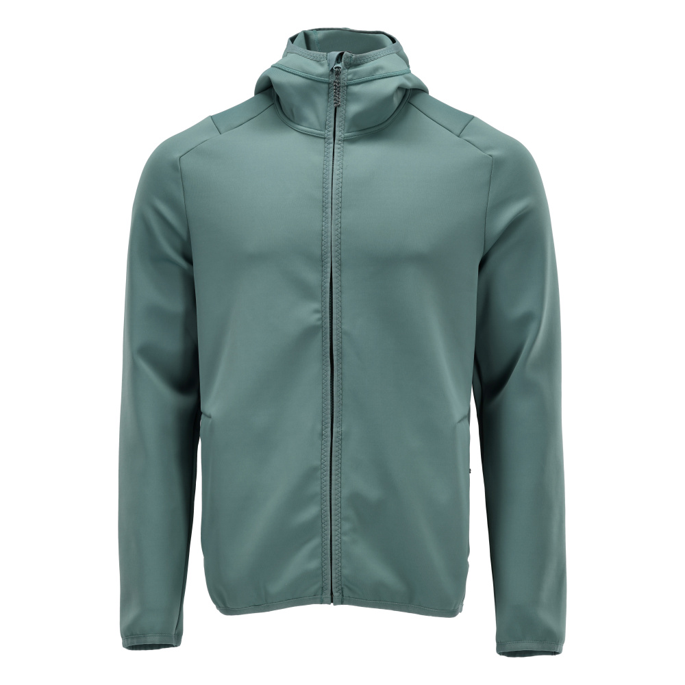 Fleecejacke mit Kapuze CUSTOMIZED Hell Waldgrün S
