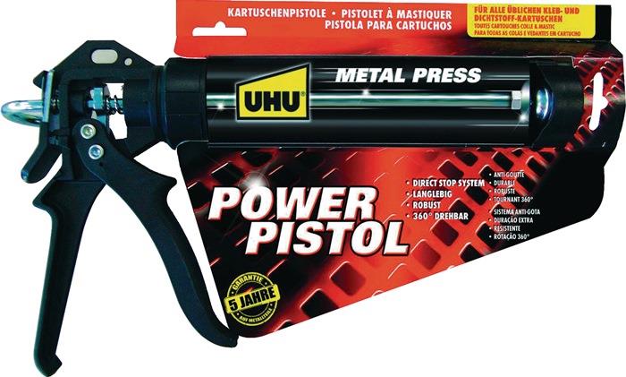 Kartuschenpresse POWER PISTOL Metall 360 Grad drehbar UHU