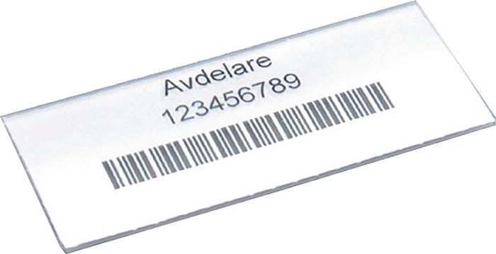 Etikett transparent für Regalkasten 100 St./Btl.