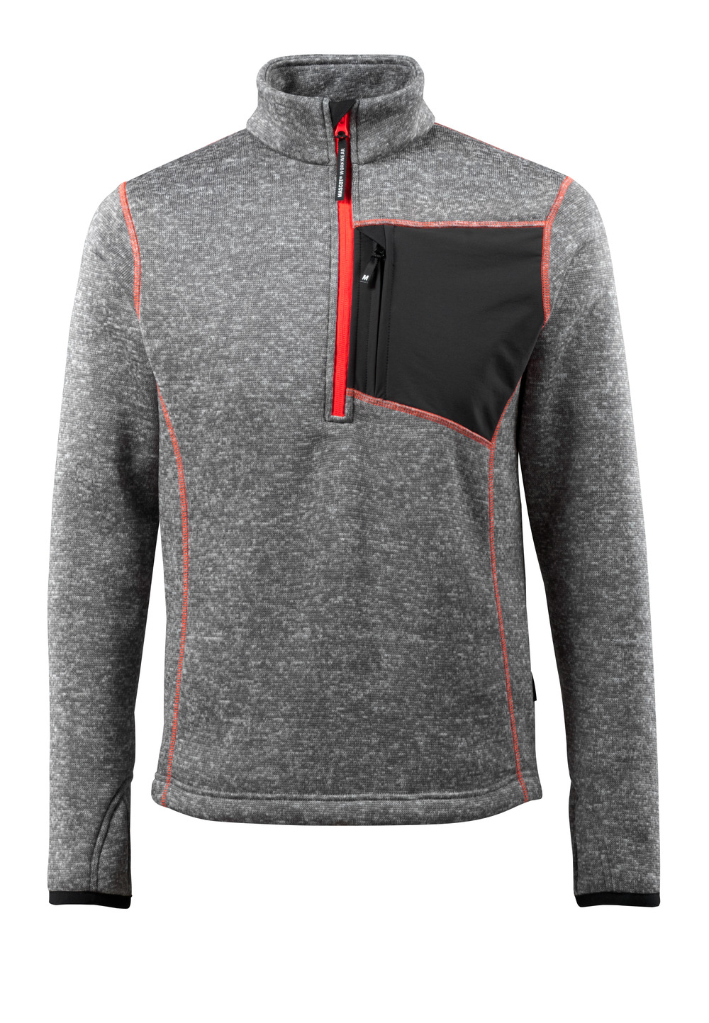 Strickpullover mit kurzem Reißverschluss HARDWEAR Grau-meliert M