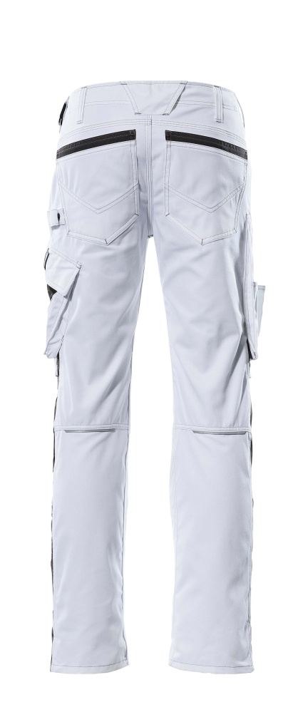 Hose mit Knietaschen UNIQUE Weiß/Dunkelanthrazit 82C48