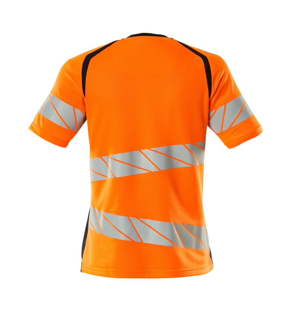 Damen-Passform T-Shirt ACCELERATE SAFE Hi-vis Orange/Schwarzblau 5XLONE
