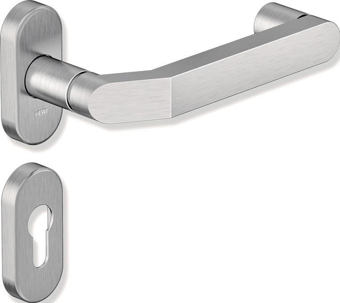 Rosettengarnitur 270XAH01.340 Edelstahl oval PZ DIN links / rechts D/D HEWI