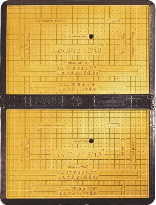 Grabenabdeckung LowPro® 15/10 bis 0,90 m Breite Länge 1500 mm Breite 1000 mm 3,5 t SMC/HDPE Gewicht 38 kg OXFORD