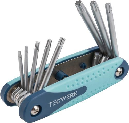 Schraubendrehersatz 8-tlg.Handklapphalter T9-T40 S2-Stahl TECWERK