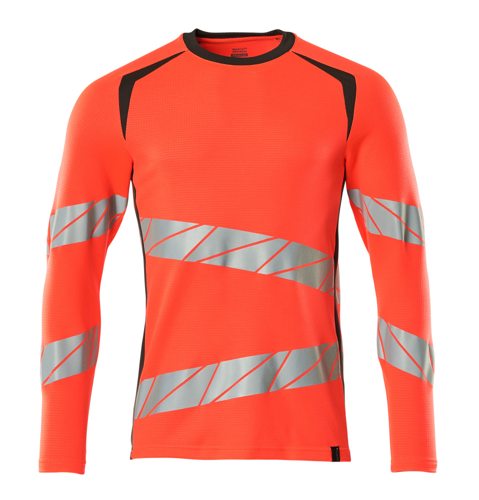 Langarmshirt ACCELERATE SAFE Hi-vis Rot/Dunkelanthrazit L  ONE