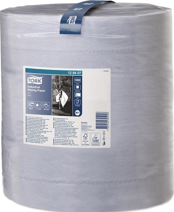 Putztuch TORK 128407 L.ca.340 mxB.ca.369 mm blau 3-lagig 1000 Blatt/Rolle TORK