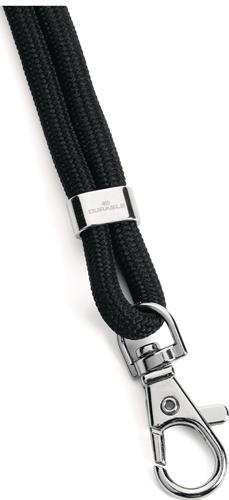 Cliphalter JoJo rundgewebt m.Karab.Band-L.460mm schwarz DURABLE