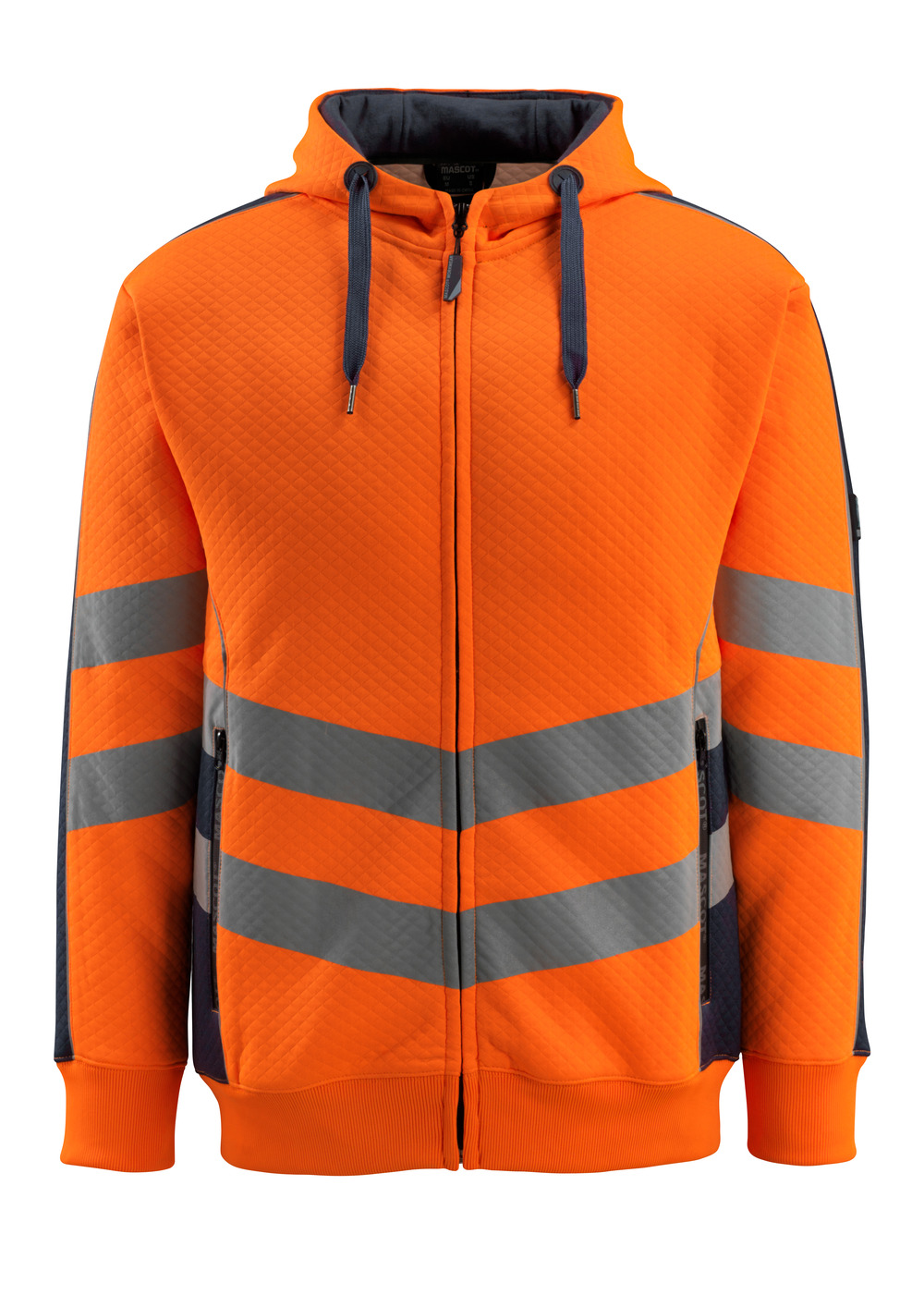 Kapuzenpullover mit Reißverschluss SAFE SUPREME Hi-vis Orange/Schwarzblau 4XL