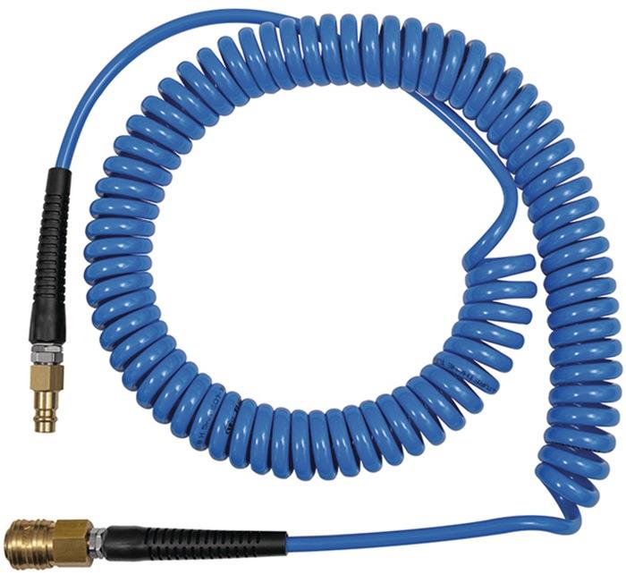 Spiralschlauchset Rolle Kupplung DN 7,2 6,5 mm 10 mm 1,75 mm 11 bar 10 m
