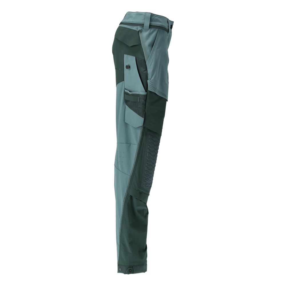 Damen-Passform DIAMOND Hose mit Knietaschen CUSTOMIZED Hell Waldgrün/Waldgrün 82C50