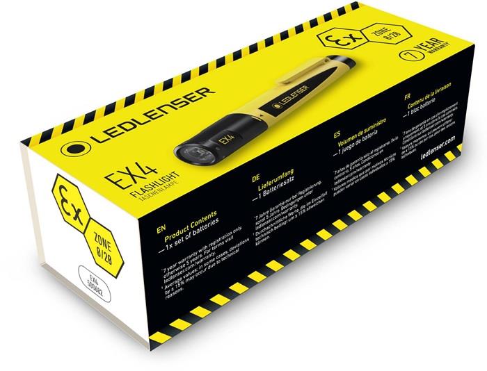 LED-Taschenlampe EX4 50 lm 2 x AAA Microzellen 35 m schwarz/gelb LEDLENSER