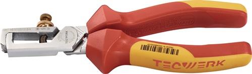 Abisolierzange L.160mm VDE verchr.Mehrkomp.-Hüllen m.Öffnungsf.TECWERK