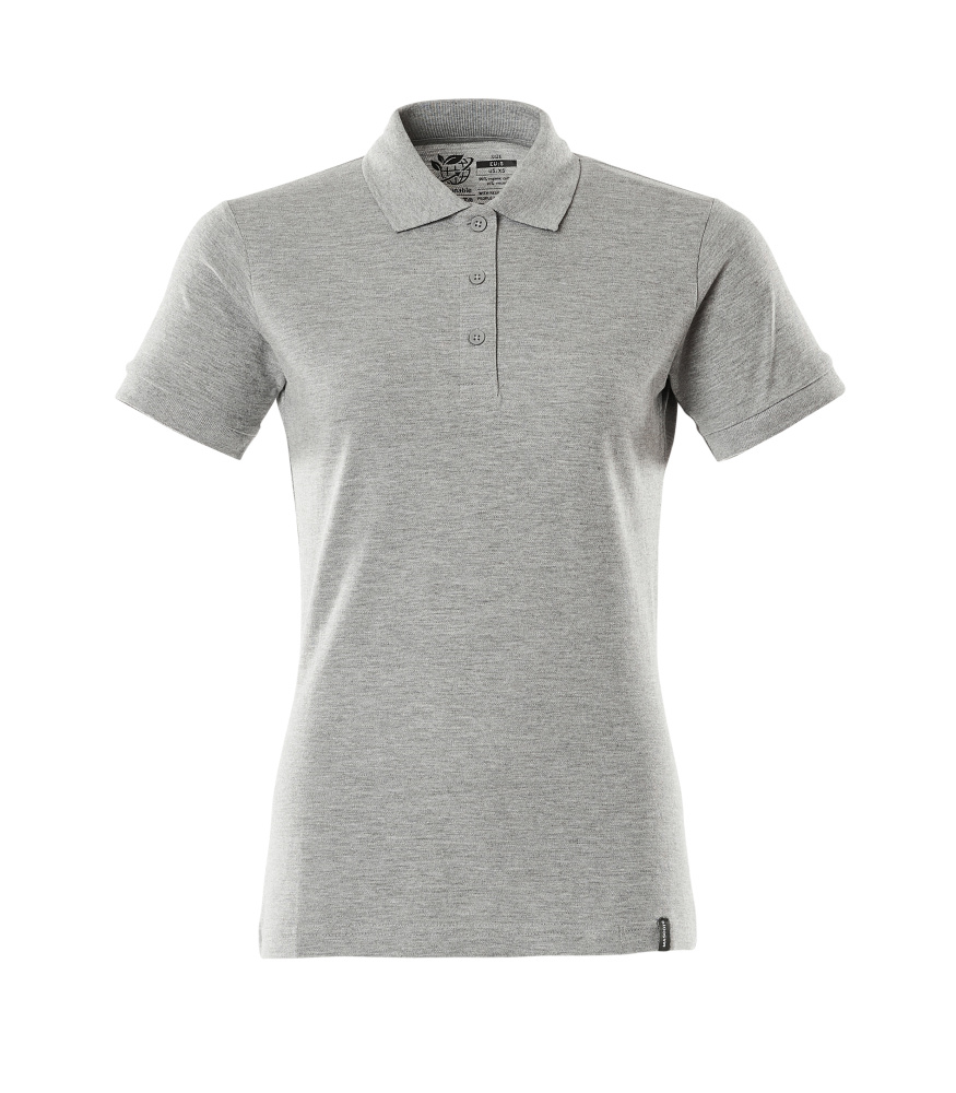 Damen-Passform Polo-Shirt CROSSOVER Grau-meliert 2XLONE