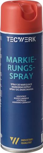 Markierungsspray leuchtrot 500ml Spraydose TECWERK