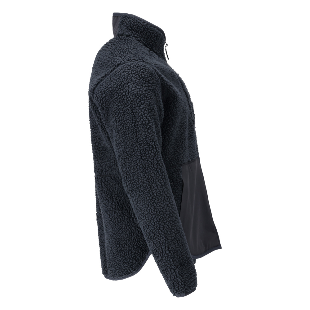 Faserpelz Jacke mit Reißverschluss CUSTOMIZED Schwarzblau XL