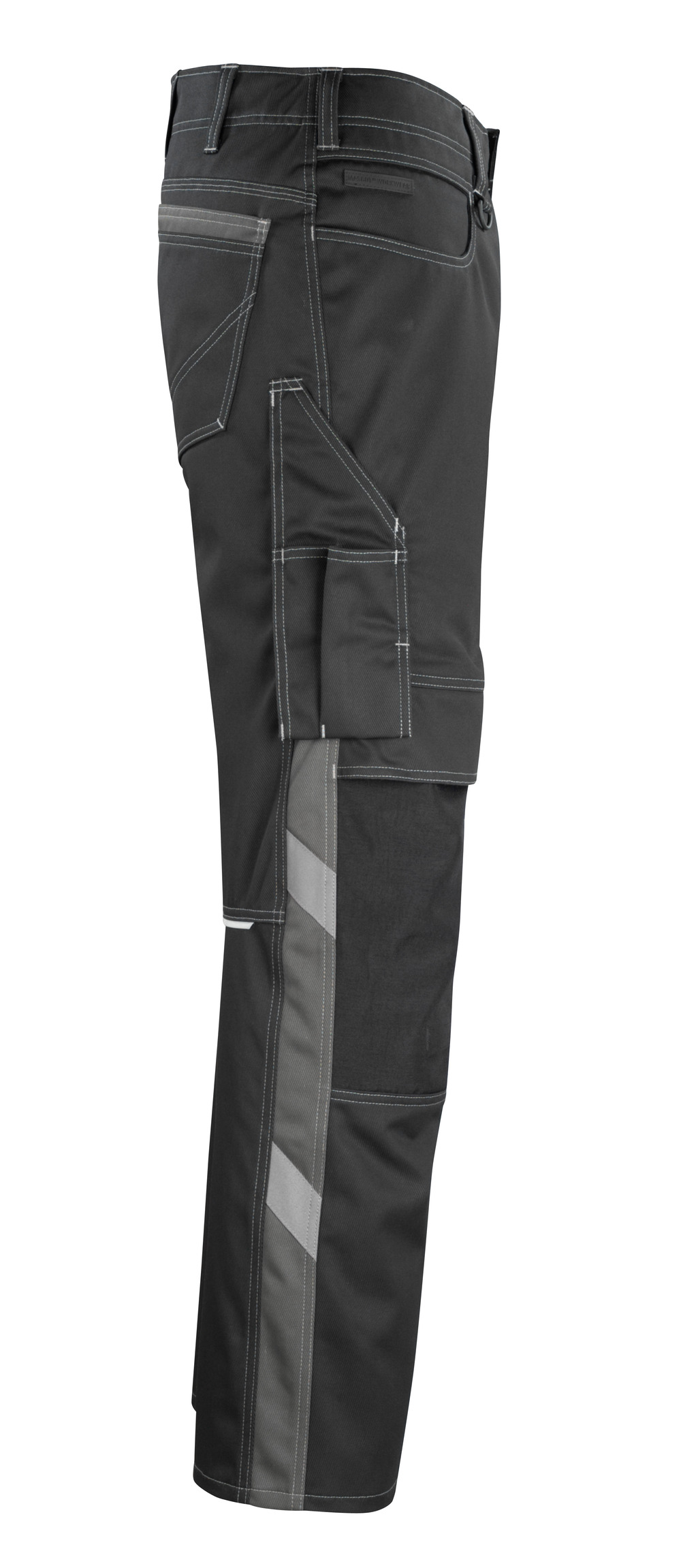 Hose mit Knietaschen UNIQUE Schwarz/Dunkelanthrazit 76C54