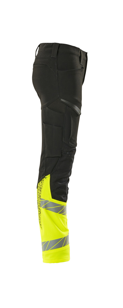 Hose für Kinder ACCELERATE SAFE Schwarz/Hi-vis Gelb 116