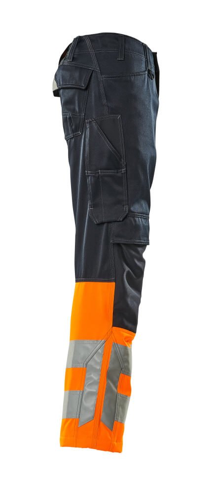 Hose mit Knietaschen SAFE SUPREME Schwarzblau/Hi-vis Orange 82C48