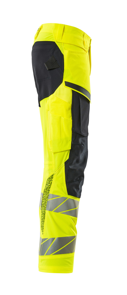 Hose mit Knietaschen ACCELERATE SAFE Hi-vis Gelb/Schwarzblau 90C48