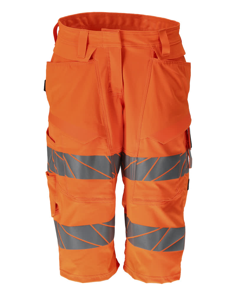 Damen-Passform DIAMOND Shorts, lang ACCELERATE SAFE Hi-vis Orange C56