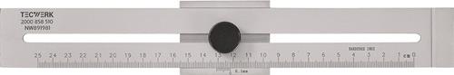 Streichmaß 200mm m.flachem Schieber INOX TECWERK