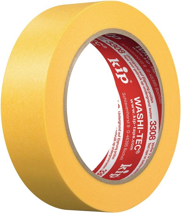 Abdeckband 3308 WASHI TEC® Premium Plus Goldkrepp® glatt gelb Rolle 18 mm