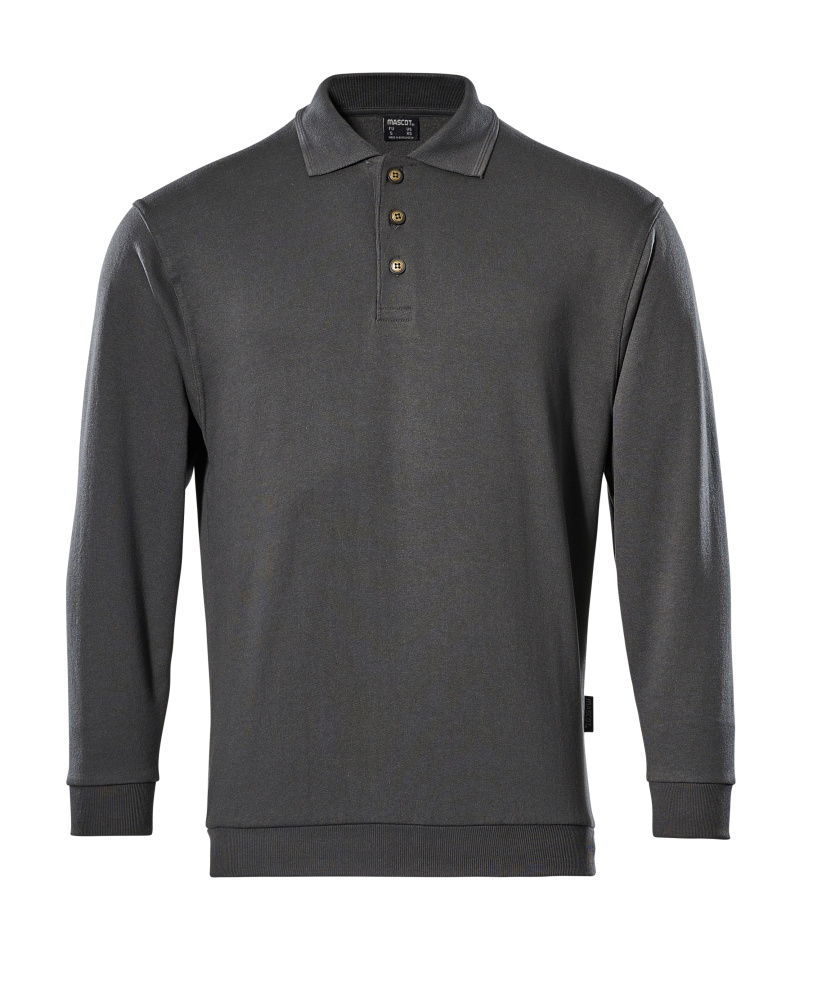 Polo-Sweatshirt CROSSOVER Dunkelanthrazit L