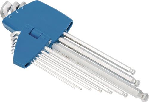 Winkelschraubendrehersatz 9-tlg.Ku.-Halter SW 1,5-10mm kurzer Schenkel TECWERK