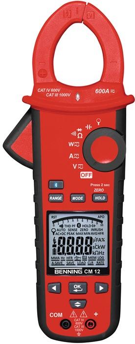 Stromzangenmultimeter CM 12 10 mA - 600 A AC/DC CAT IV 600 V BENNING