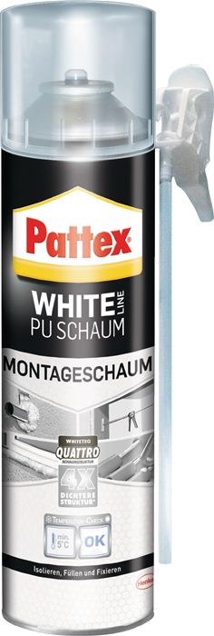 1K-Montageschaum White Line PUW50 500 ml B2 weiß mit Einweghandschuhen Dose PATTEX