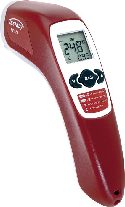 Infrarotthermometer TV 325 - 60 bis 500 °C 2 x Typ AAA TESTBOY