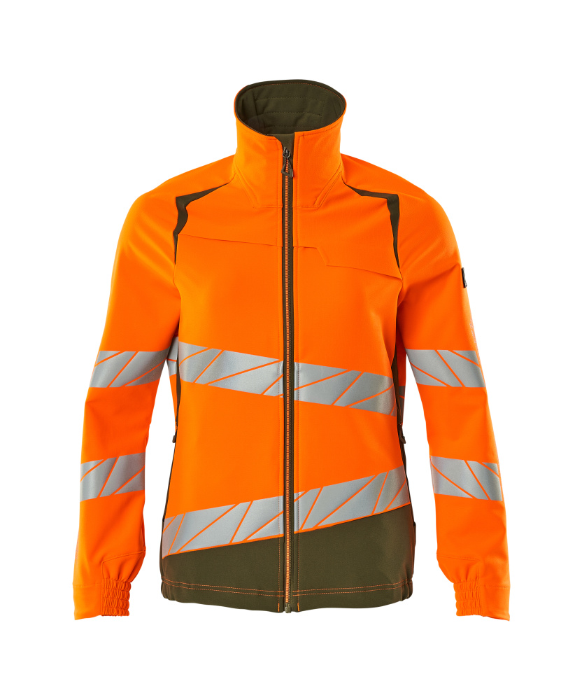 Damen-Passform Jacke ACCELERATE SAFE Hi-vis Orange/Moosgrün L