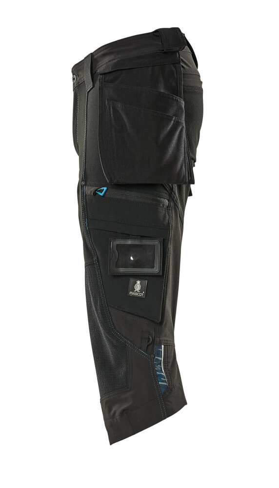 Dreiviertel-Hose mit Hängetaschen ADVANCED Schwarz C42