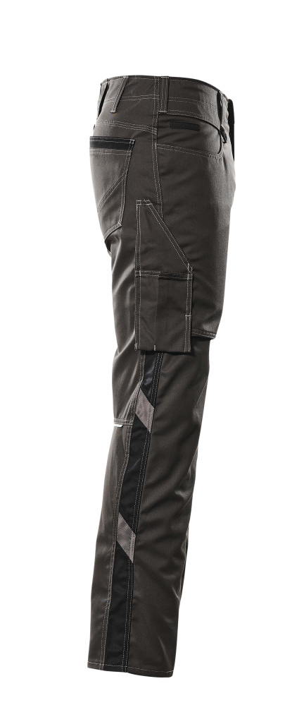 Hose mit Schenkeltaschen UNIQUE Dunkelanthrazit/Schwarz 82C50