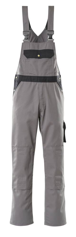 Latzhose mit Knietaschen IMAGE Anthrazit/Schwarz 82C46