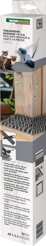 Tierabwehr-Barriere 10 Paneele 49cm lang,4,5cm breit Ku.WINDHAGER