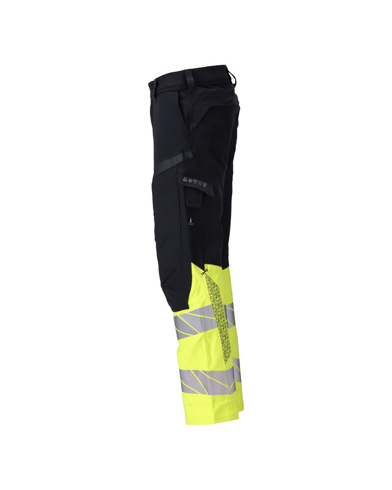 Hose mit Knietaschen ACCELERATE MULTISAFE Schwarzblau/Hi-vis Gelb 76C47