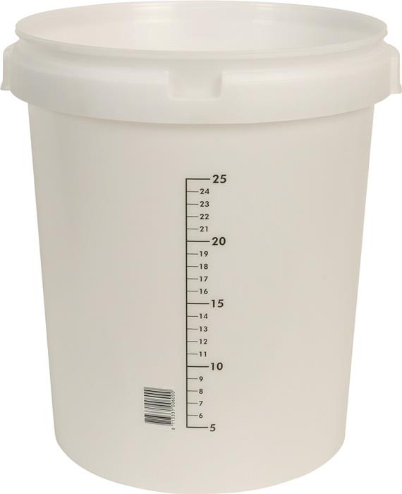 Anrühreimer GRIPLINE-O 30 l 25 Liter-Skala weiß BERDAL